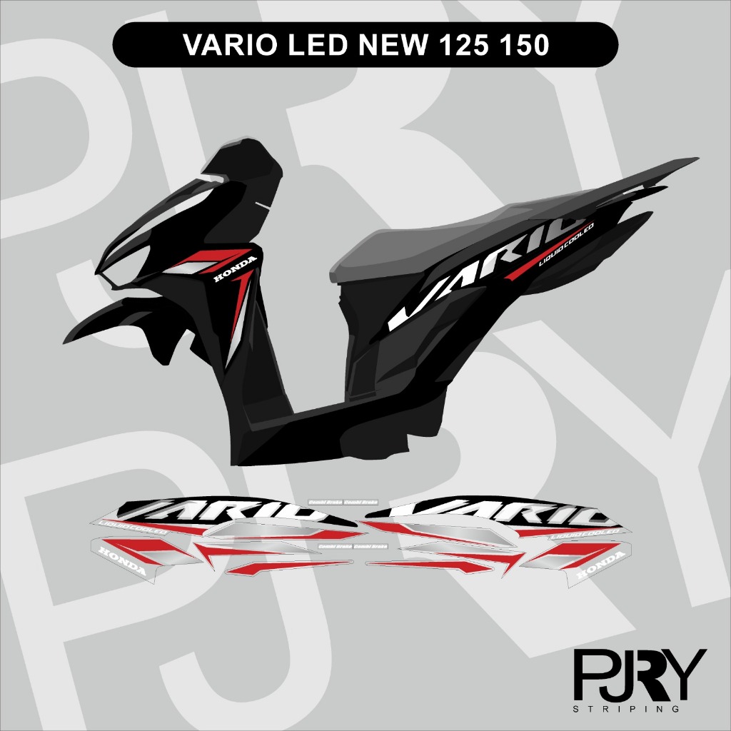 STRIPING TRANSPARAN VARIO LED NEW 125-150 ORI VERSI