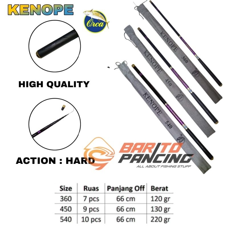 Tegek Orca KENOPE  Power Joran Pancing