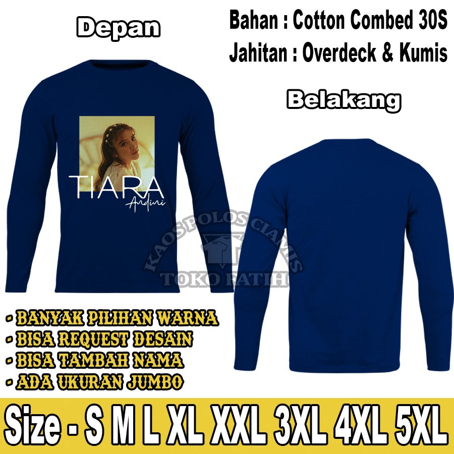 Kaos Dewasa Tiara Andini Lengan Panjang Combed 30S