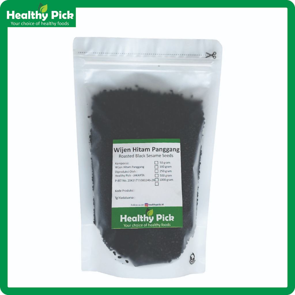 

WIJEN HITAM PANGGANG SANGRAI TOASTED ROASTED SESAME 1 Kg /1000gr