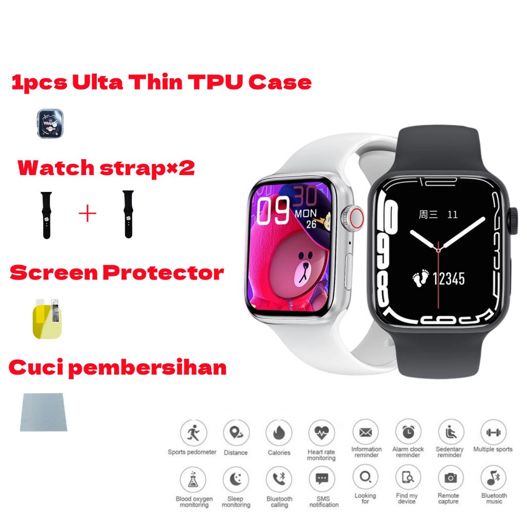 [COD 24 jam pengiriman cepat] for XIAOMI Gratis 2 tali jam tangan tahan air jam tangan pintar pria o