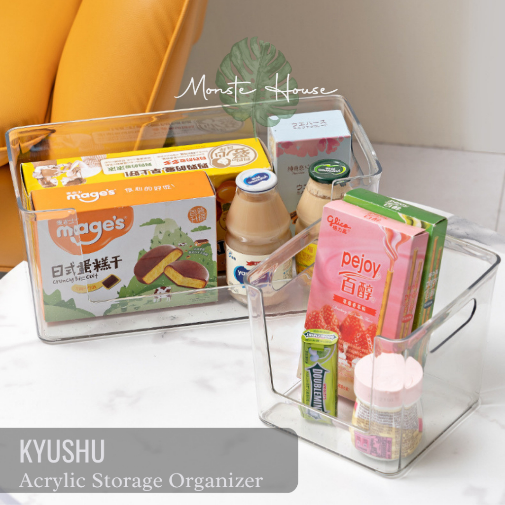 |MONSTE| KYUSHU Wadah Tray Skincare Transparan Wadah Skincare Estetis Organiser Kosmetik Minimalis P