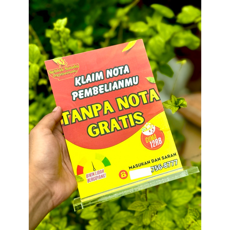 

BISA GANTI TULISAN / GAMBAR PAPAN AKRILIK MEJA TEBAL UKURAN 15x20
