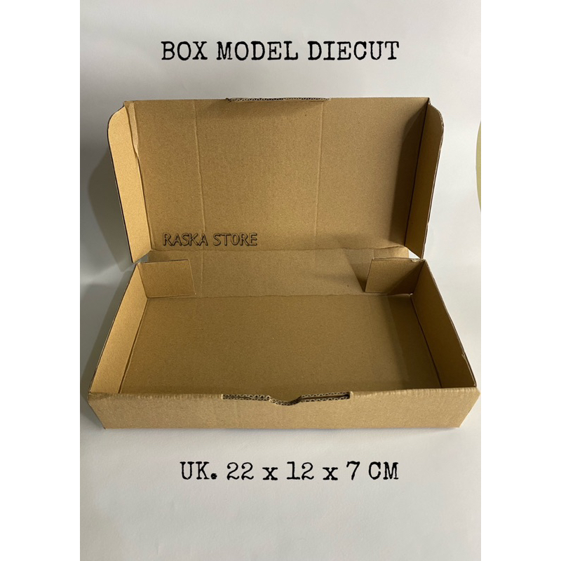 

Kardus Box Polos UK. 22x12x7 Cm Model DieCut