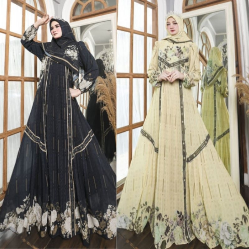 BISA COD || AC OR BAZIGHA ALISHA MUSLIM FASHION SET SYAR'I PREMIUM TERBARU GAMIS SET KHIMAR AMAIRA S