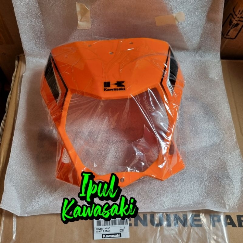 batok cover lampu klx bf oren orange stiker original