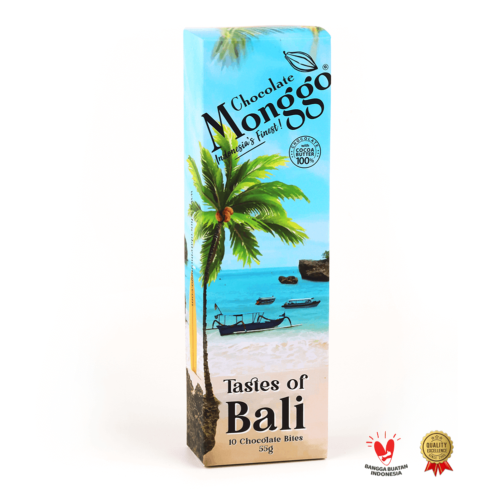 

Chocolate Monggo | Taste of Bali Mix Chocolate Pantai | 10 Mini Tablets 5 Rasa | Oleh oleh Khas Bali