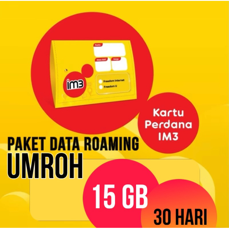 Paket Data Roaming UMROH 15 GB indosat