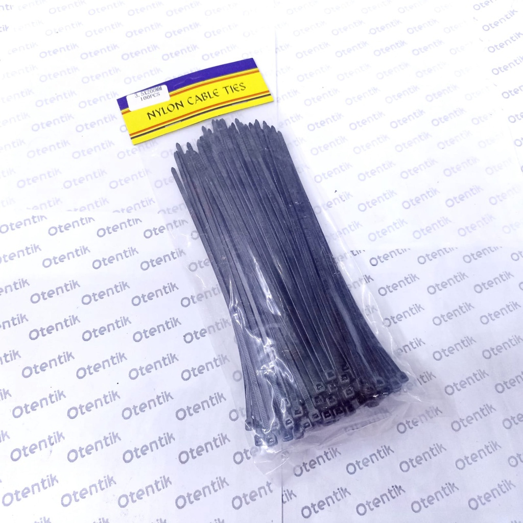 

KABEL TIES NILON 20 CM HITAM - NYLON TIE KABEL IKAT 20CM - TIS 200 MM BLACK