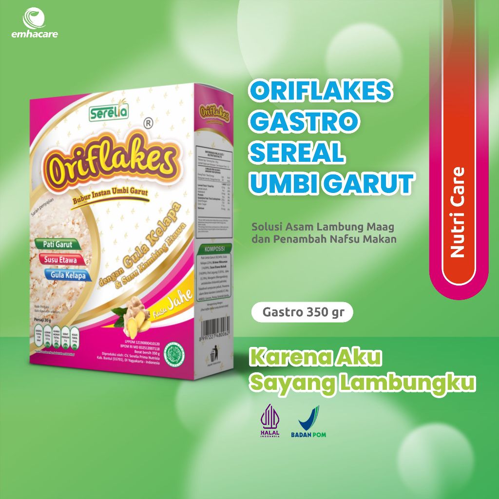 

Oriflakes Original Sereal Umbi Garut Solusi Asam Lambung Maag dan Diabetes