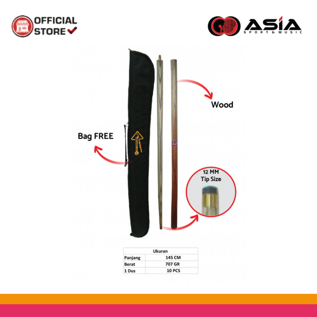 Billiard Stick Scorpion Graphite X6 (12 MM) | Stick Billiard