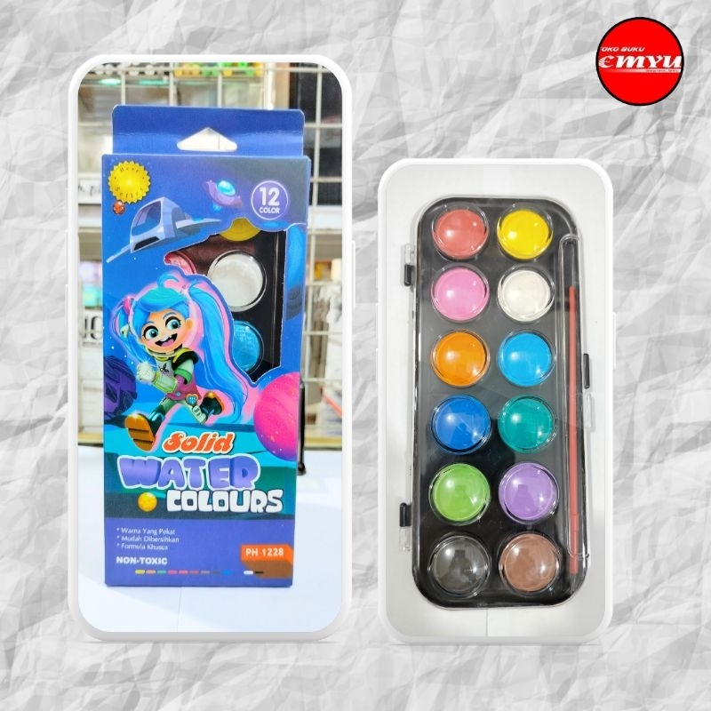 

Water Colour / Cat Air Solid 12 Warna Philos 1228