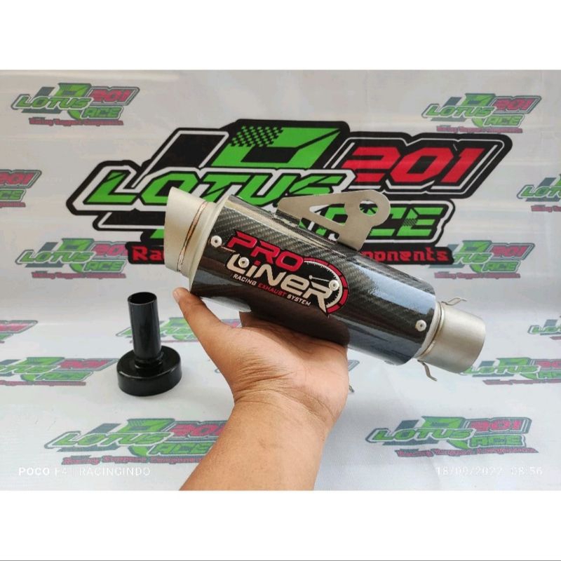 silincer knalpot proliner tr1 short carbon inlet 50