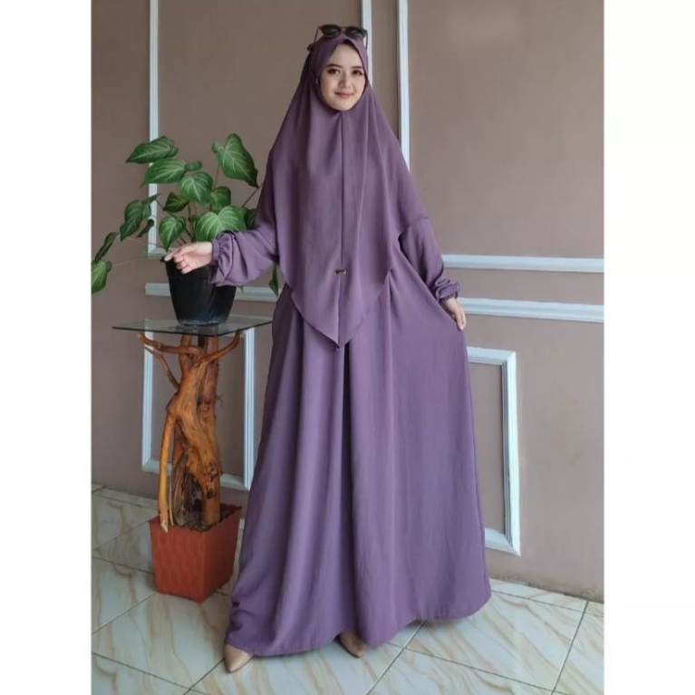 Gamis Syari Terbaru 2024 Set khimar mewah premium jumbo