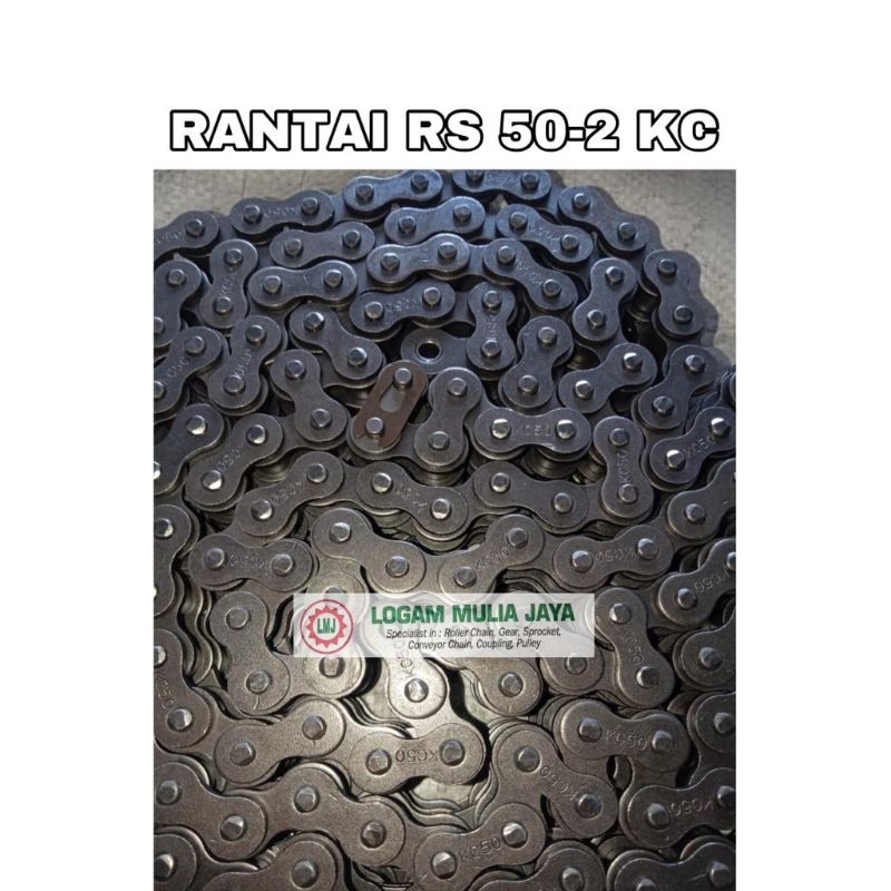 ROLLER CHAIN RS 50 DOUBLE RS 50 X 2R RS-50 RS 50-2 RANTAI RS 50-2R RANTAI TRANSMISI RS 50 DUPLEX