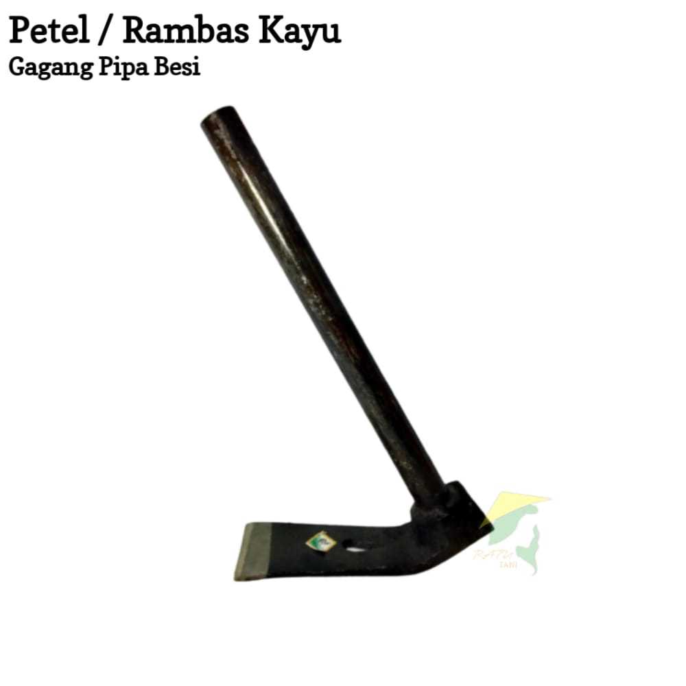 Pethel Perimbas Kayu Cangkul Mini Petel Baja Gagang Besi Petel Rimbas Cangkul Tukang Kayu