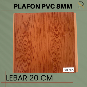 Plafon PVC  coklat tua motif kayu jati 8mm / termurah dan berkualitas (SP 4)