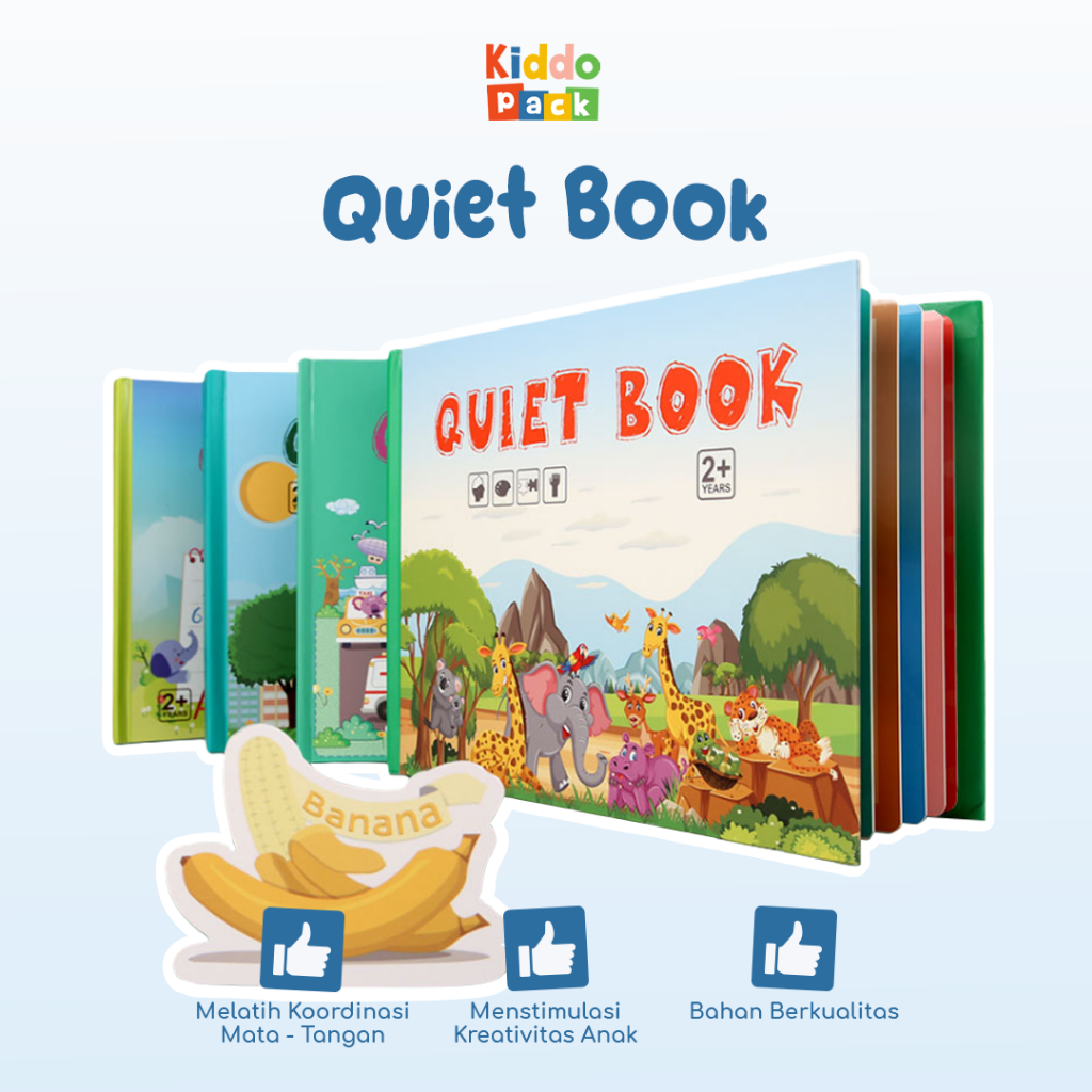 KiddoPack Quiet Book / Busy Book / Buku Edukasi Anak / Buku Aktivitas Anak / Kiddo Pack Quiet Book