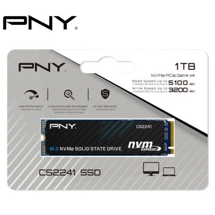 PNY CS2241/CS 2241 1TB SSD M.2 2280 NVMe PCIe Gen 4 x4 LAPTOP NOTEBOOK
