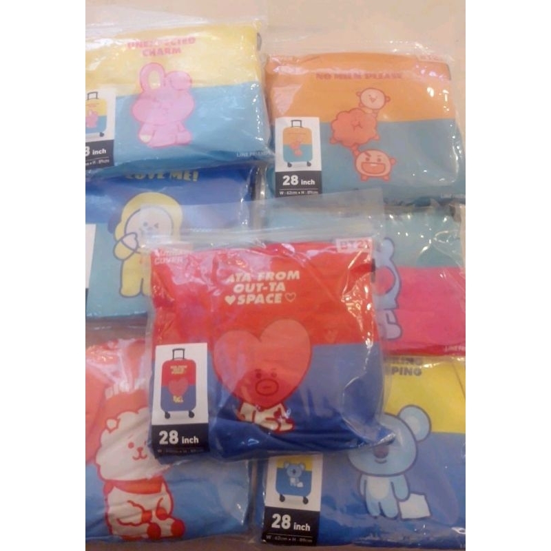 Luggage Cover BT21 untuk ukuran L/28" Original