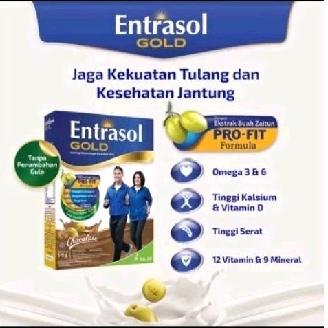 

Entrasol Gold 170 Gram / Susu Bubuk Entrasol 170gr untuk Tulang / Susu Powder untuk Lansia