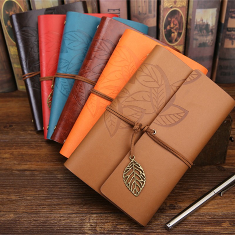 

Buku Catatan Binder Kulit Notebook Retro Leaf Cover - IT