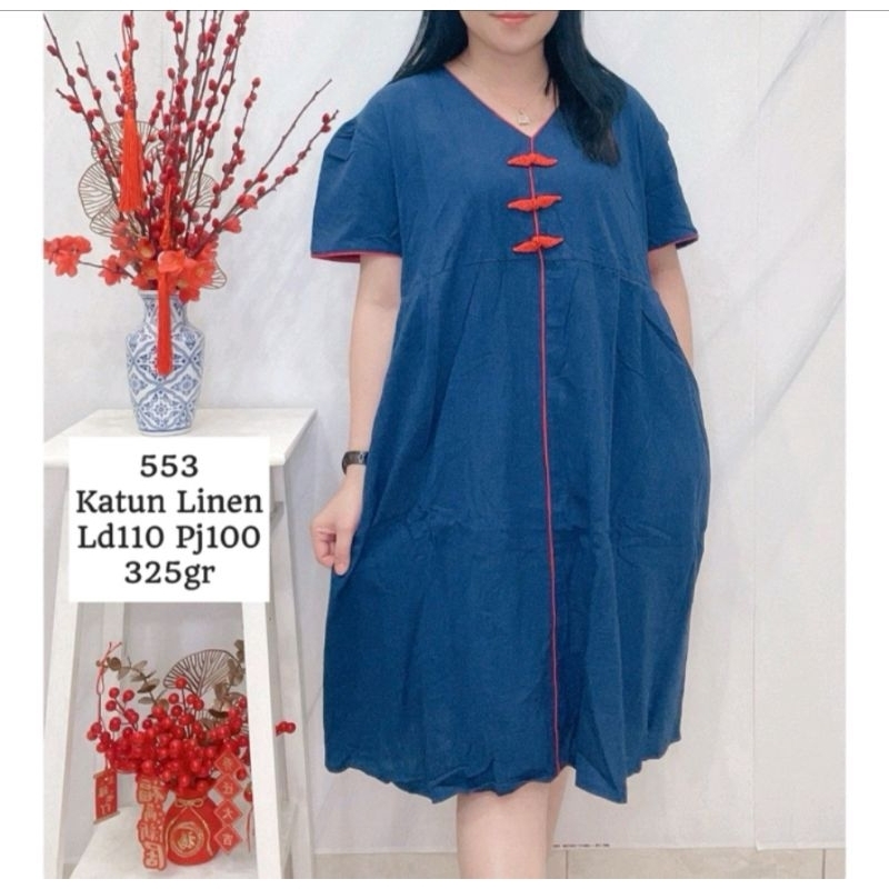 Dress imlek Kancing Shanghai Laura