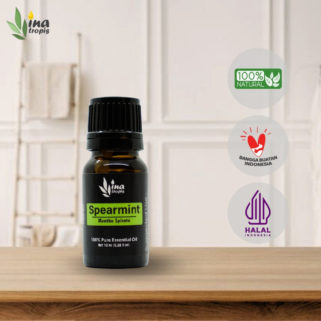 Spearmint Essential Oil / Minyak Daun Mint 100% Murni - 10 ml Ina Tropis