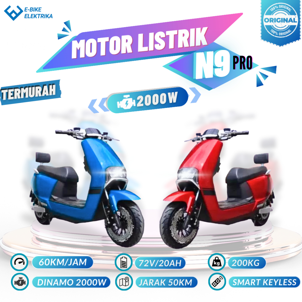 Motor Listrik Uwinfly N9 pro 2000 watt Garansi Resmi-Molis Terbaru-Motor Listrik Murah Bandung-N9 pr