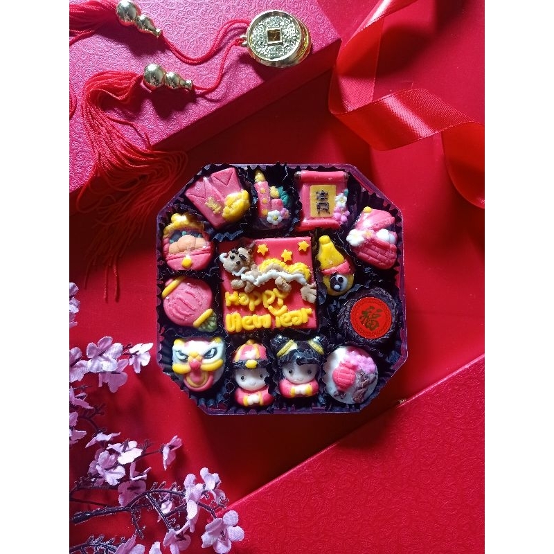 

TSC2401 coklat sincia shio naga kayu gong xi FA CAI hampers Imlek Lunar New year 2024