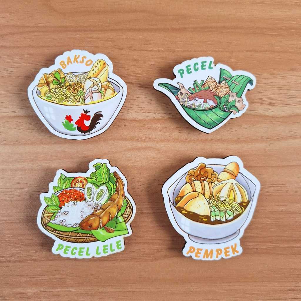 Souvenir Magnet Kulkas Tema Makanan Indonesia
