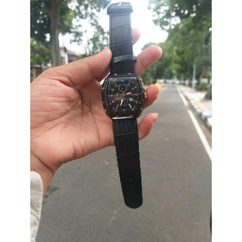 jam tangan persit oval terbaru tali kulit