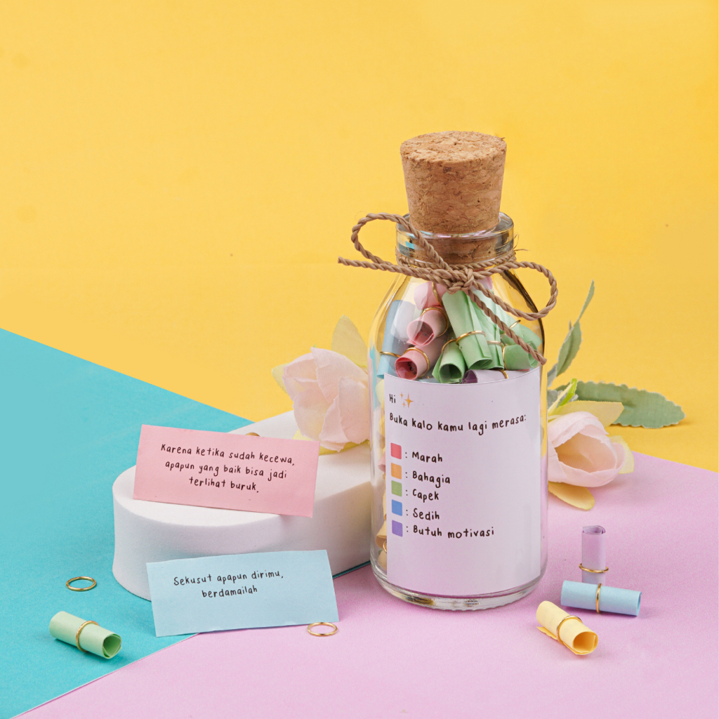 

Jar of Mood Small Bottle 80 pcs [Sudah Ditulis] Kado Unik Hadiah Ulang Tahun Natal Birthday Gift Aesthetic - My Craft Arts
