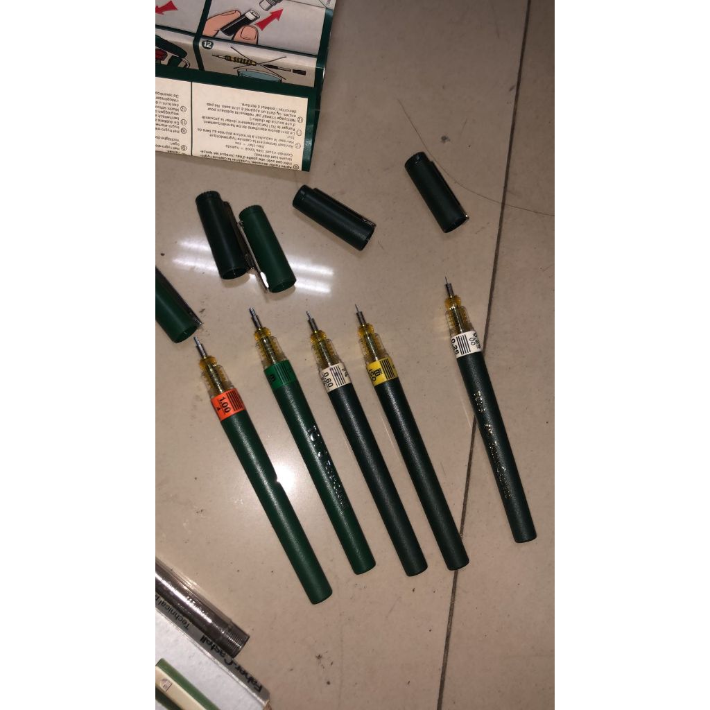 

rapido faber castell sisa tahun 1990 kode tg1 ukuran 1.4 / 1.0 / 0.6 / 0.35 / 0.25/ 0.2 satuan made in germany
