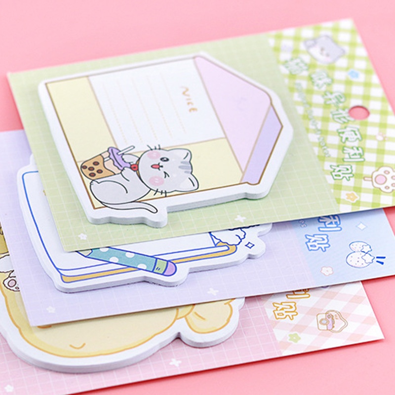 

COD Sticky Notes Kartun Kreatif Catatan Tempel Siswa Berbentuk Khusus Catatan Tempel Memo Kelas Hadiah Guru