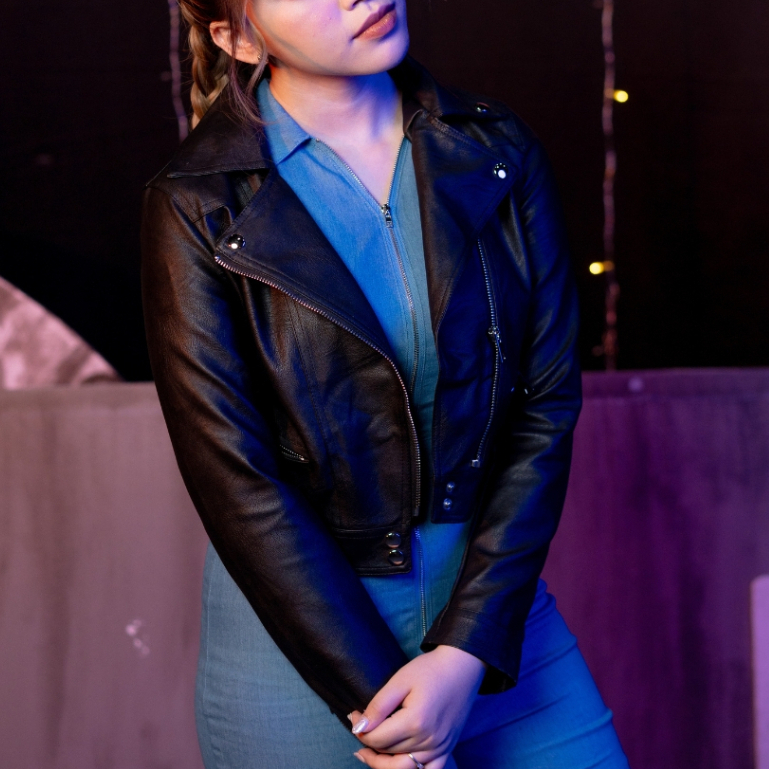 AH Synthetic Leather Biker Jacket