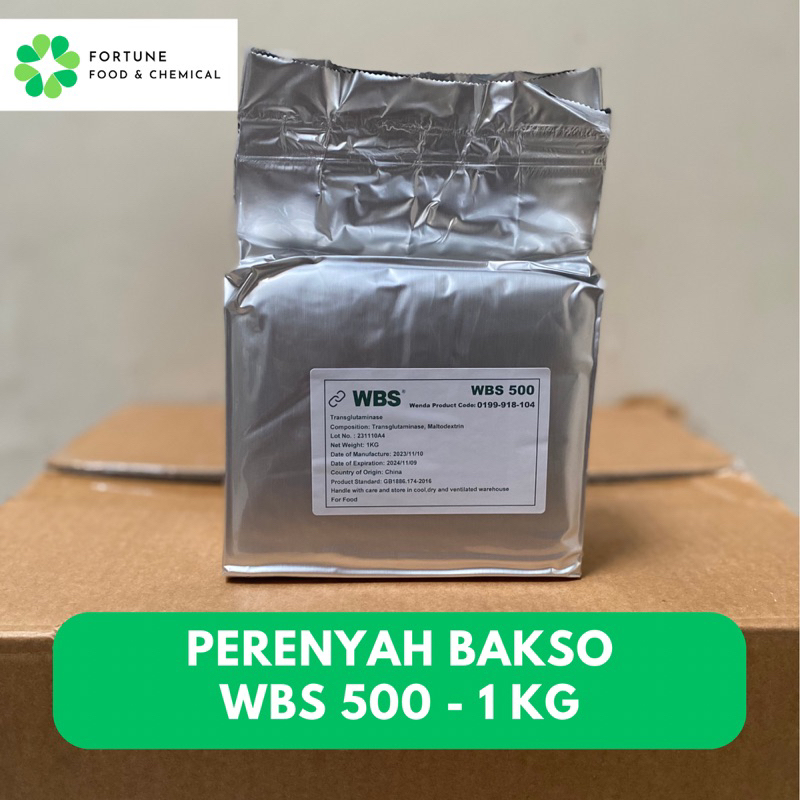 

WBS 500 Perenyah Kress Bakso Sosis Dimsum dll / Enzim Transglutaminase / 1 KG