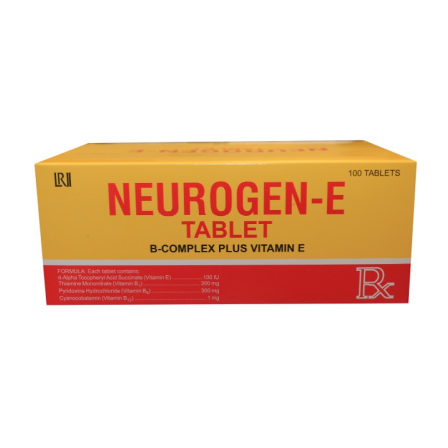 Neurogen E, 100 Tablets - B Complex + Vitamin E// Singapore
