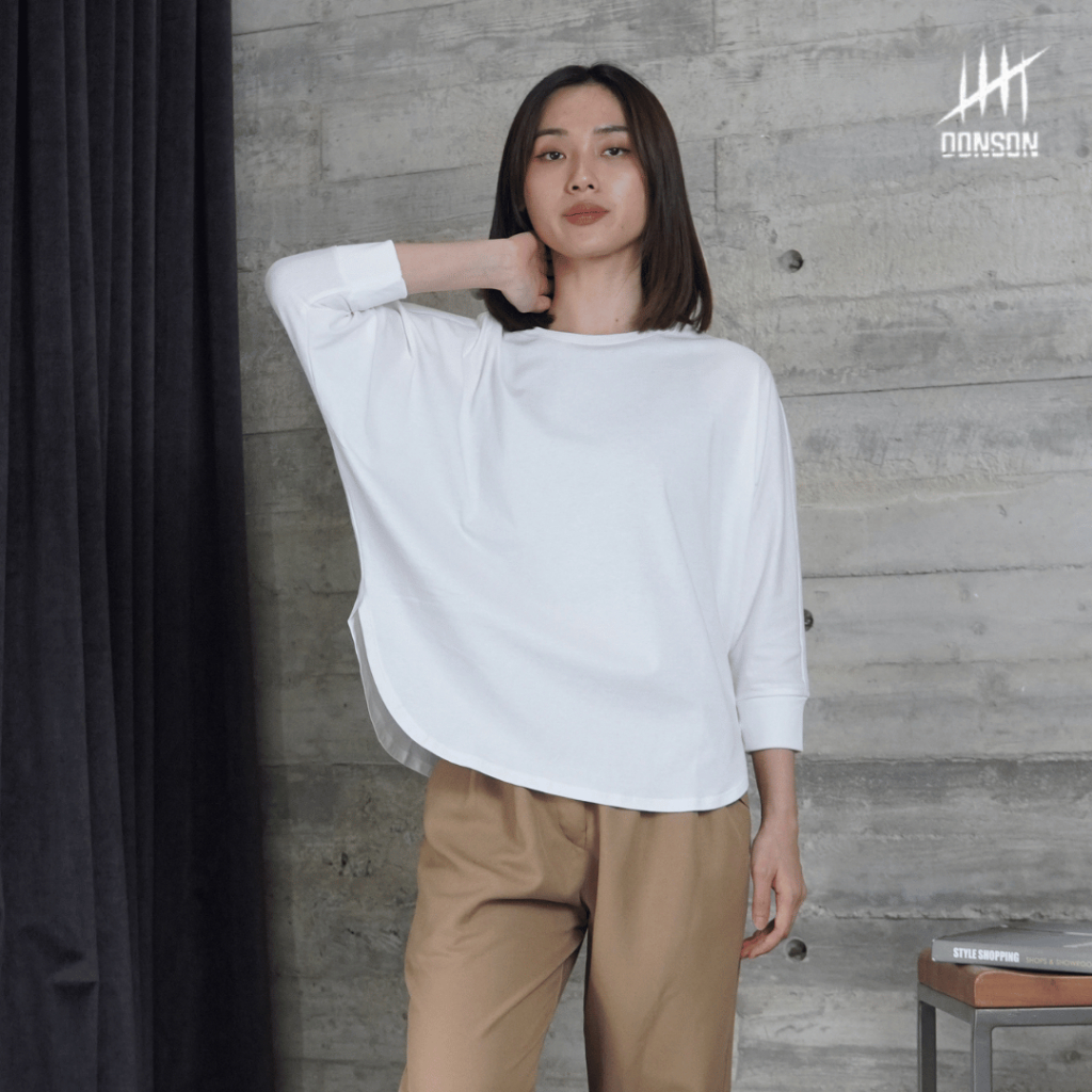 DONSON Tshirt Kaos Batwing Oversize Bahan Smooth Cotton Kasual