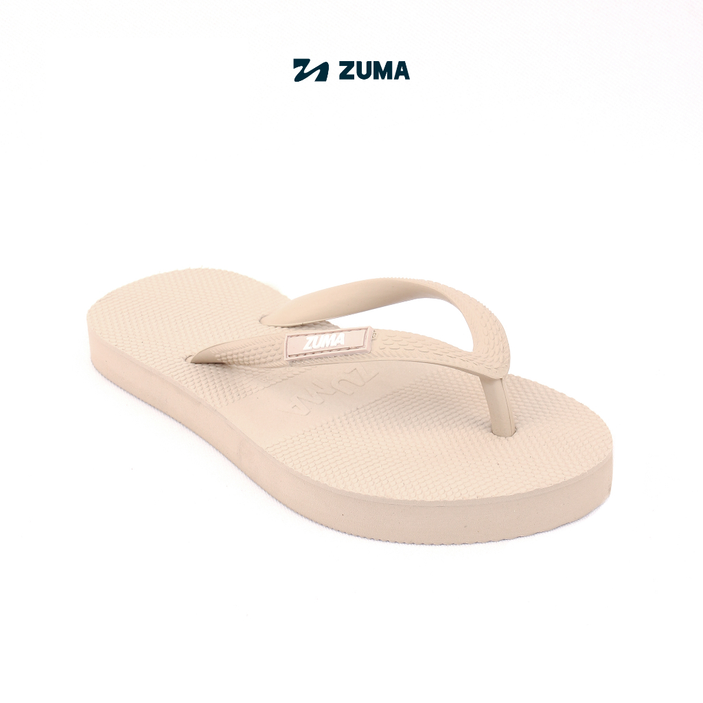 Zuma Kids Girls Classic 3 Hazelnut, Sandal Jepit Anak Perempuan Karet Polos, Cokelat