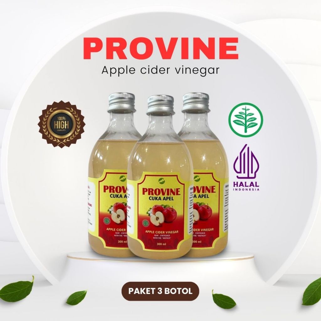 

PROVINE CUKA APEL MURNI ORIGINAL PAKET 3 BOTOL | PROVINE APPLE CIDER VINEGAR DIET SEHAT ALAMI 100% CUKA SARI APEL ASLI | KONTROL GULA DARAH DENGAN CARA ALAMI | OBAT BATU EMPEDU | OBAT SAKIT LAMBUNG