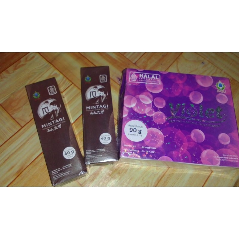 

paket promil (2 box kopi mintangi d 1 bokviolet colagen drink)