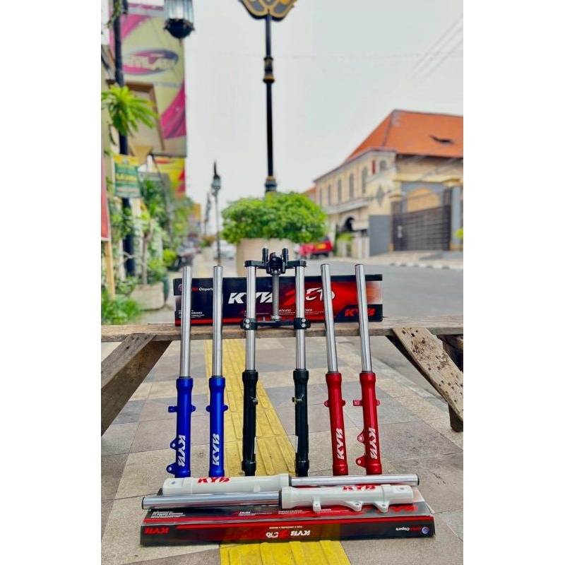 Shock Depan Skok Depan Set KYB ZETO ORIGINAL AS 33 VIXON SET SEGITIGA  import pnp Honda CB , GL , MP