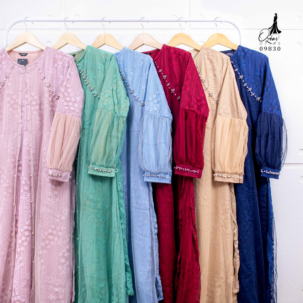 Ozias - Gamis Brokat Garden Lace 09830 Ld 105-2