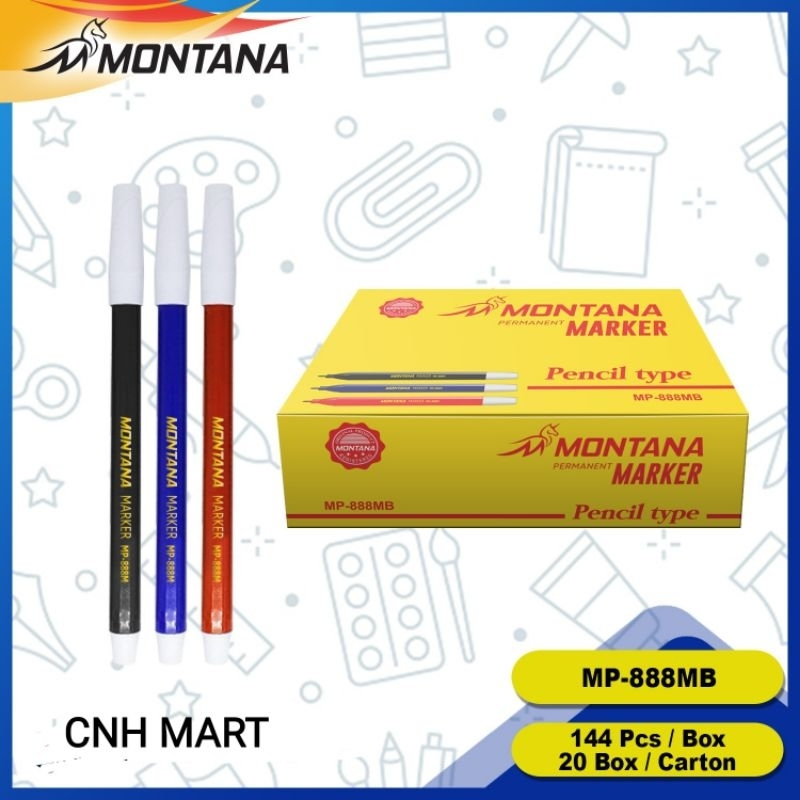 

Spidol Warna Kecil Montana Marker Isi 1 Pcs Permanent MP888 / Tulis Permanen awet