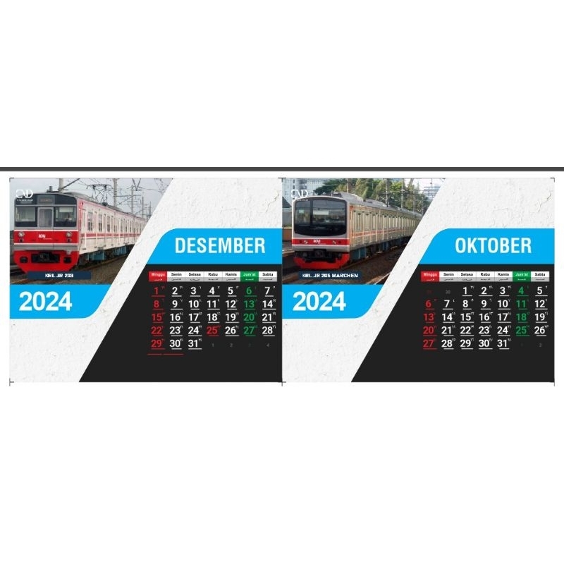 

Kalender Meja 2024 seri kereta KRL/EMU/DMU