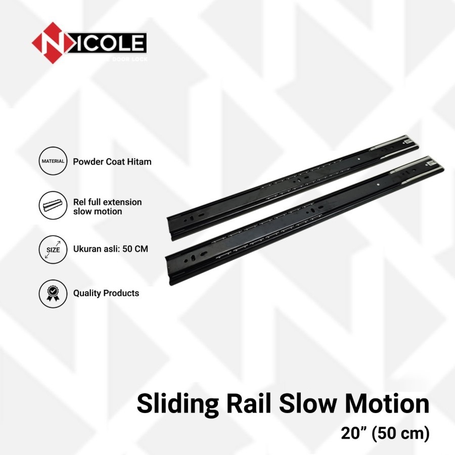 REL LACI SLOW MOTION HIDROLIK / REL LACI SOFT CLOSING 50CM