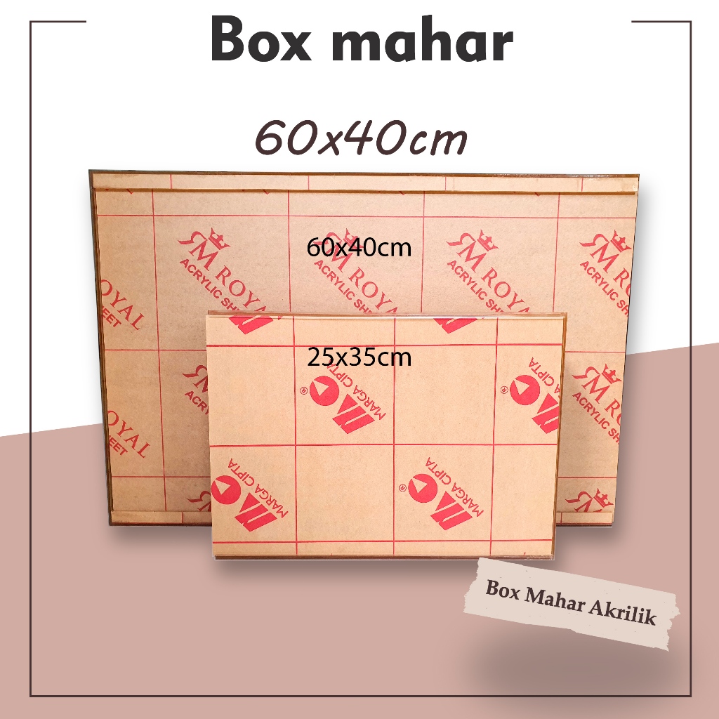 Box Mahar Akrlik 60x40cm 50x40cm 3mm Box Akrilik Pigura | Box Mahar