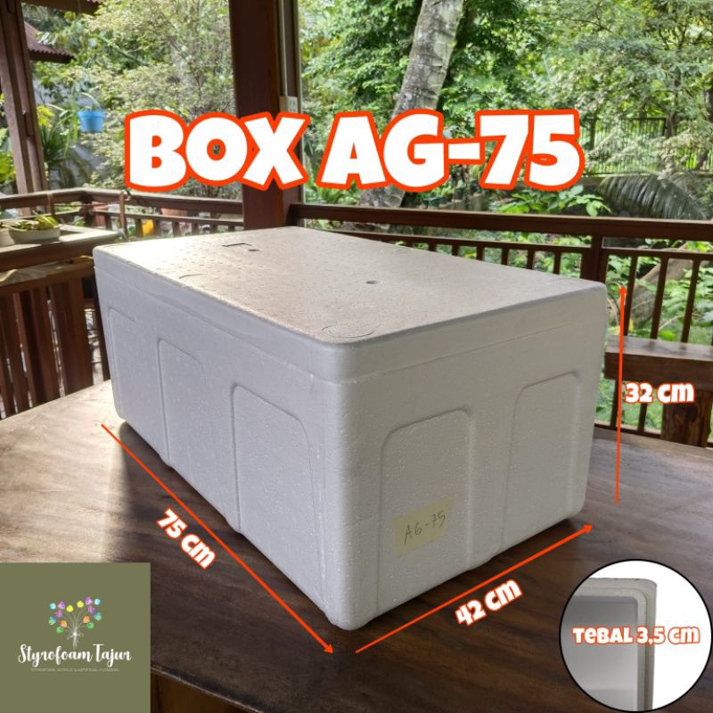 Styrofoam box AG75 Low 75 x 42 x 32 cm