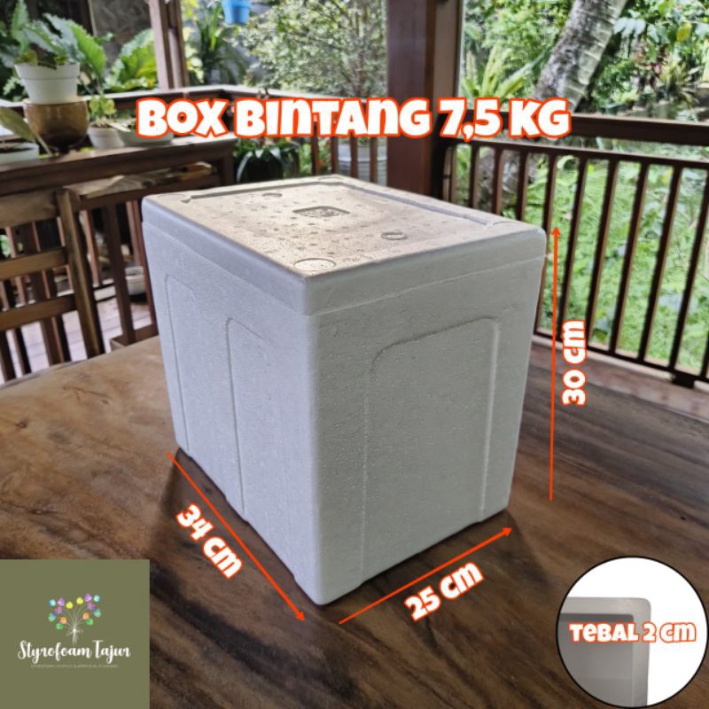 Styrofoam box bintang 34 x 25 x 30 cm